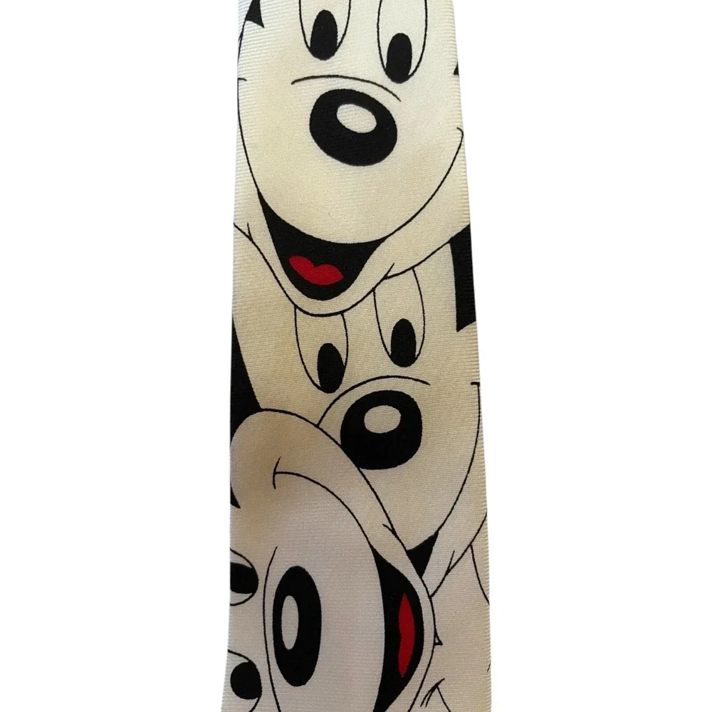 Balancine The Tie Works Disney Mens Classic Mickey Mouse Neck Tie White Silk